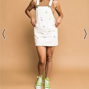 Storia White Smiley Overalls